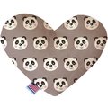 Mirage Pet Products Grey Pandas Canvas Heart Dog Toy 6 in. 1175-CTYHT6